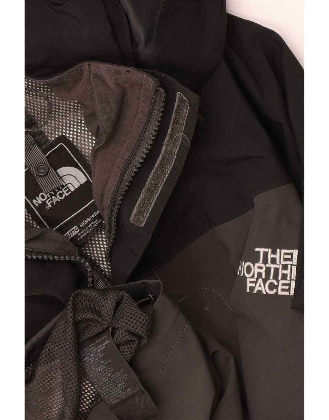 The North Face Regnjakke med hætte til mænd UK 44 2XL Grå Colourblock Polyester