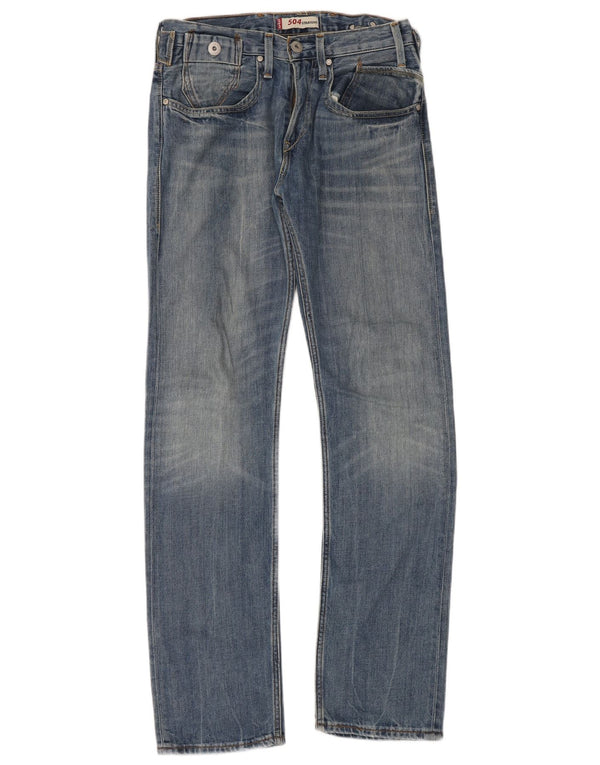 Levi's Herre 504 Straight Jeans W32 L34 Blå Bomuld