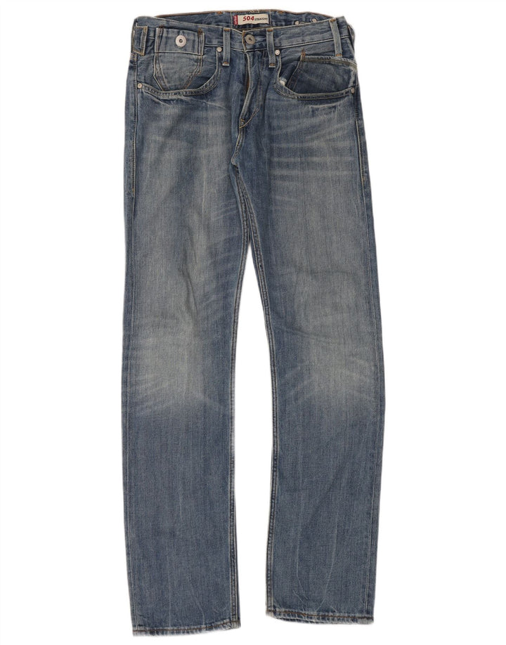 Levi's Herre 504 Straight Jeans W32 L34 Blå Bomuld
