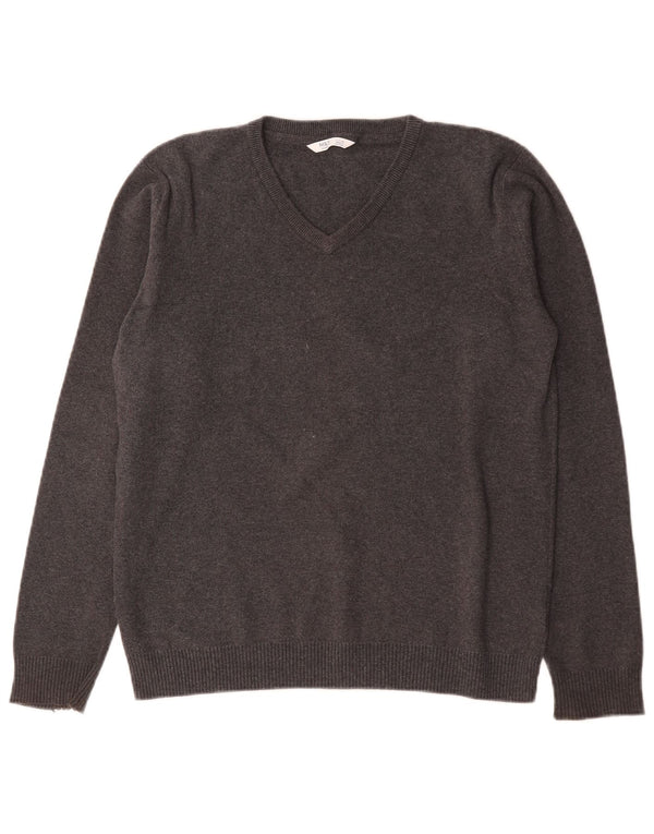 Marks & Spencer Boys V-hals sweater 14-15 år Grå Flecked Bomuld