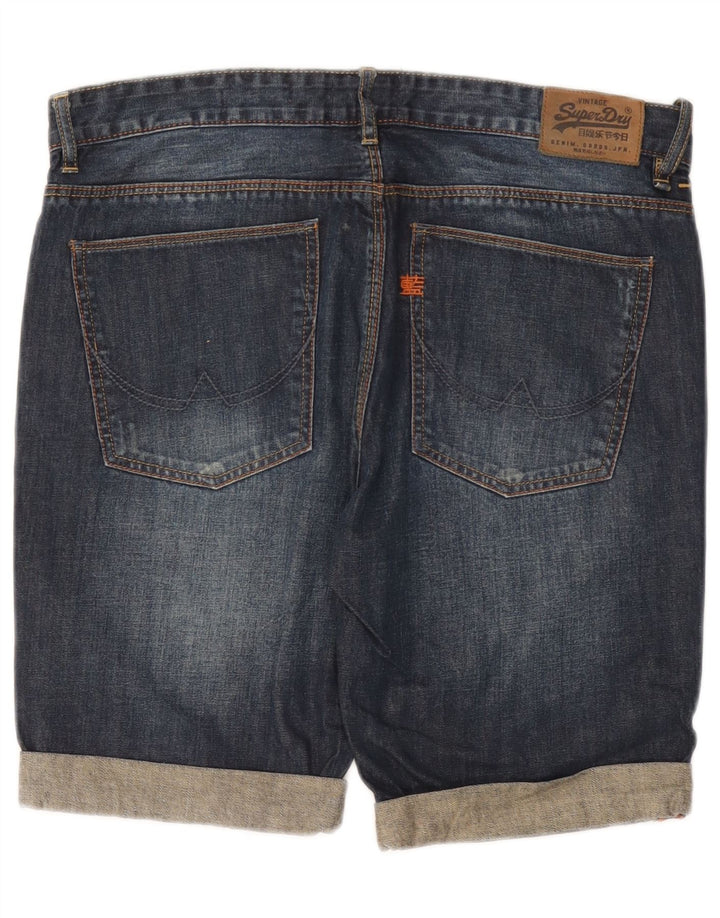 Superdry Slim Denim Shorts til mænd W32 Medium Navy Blue