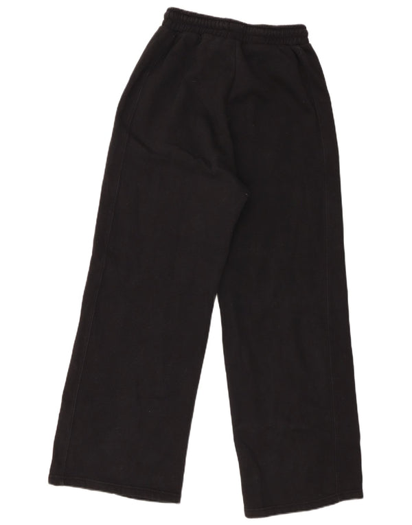Zara Womens Tracksuit Bukser med brede ben UK 8 Small Black Bomuld