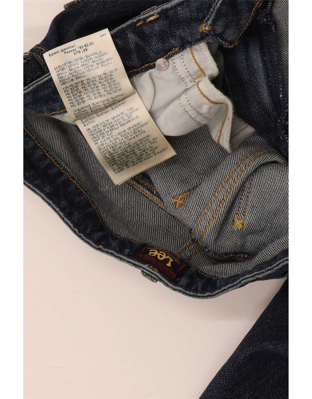 Lee Dame Carol Straight Jeans W30 L35 Marineblå Bomuld