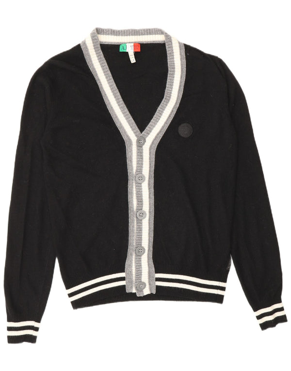 Armani Jeans Herre Cardigan Sweater Small Black Viscose