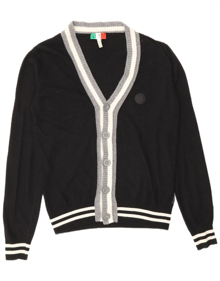 Armani Jeans Herre Cardigan Sweater Small Black Viscose