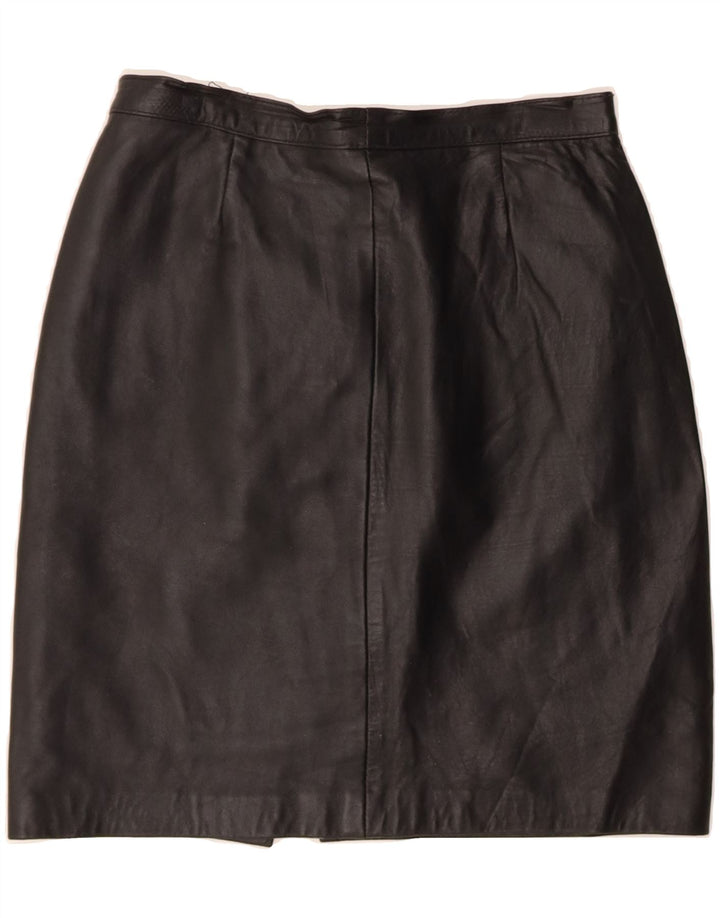 VINTAGE Womens Leather Skirt W27 Small Black Vintage Vintage and Second-Hand Vintage from Messina Hembry 