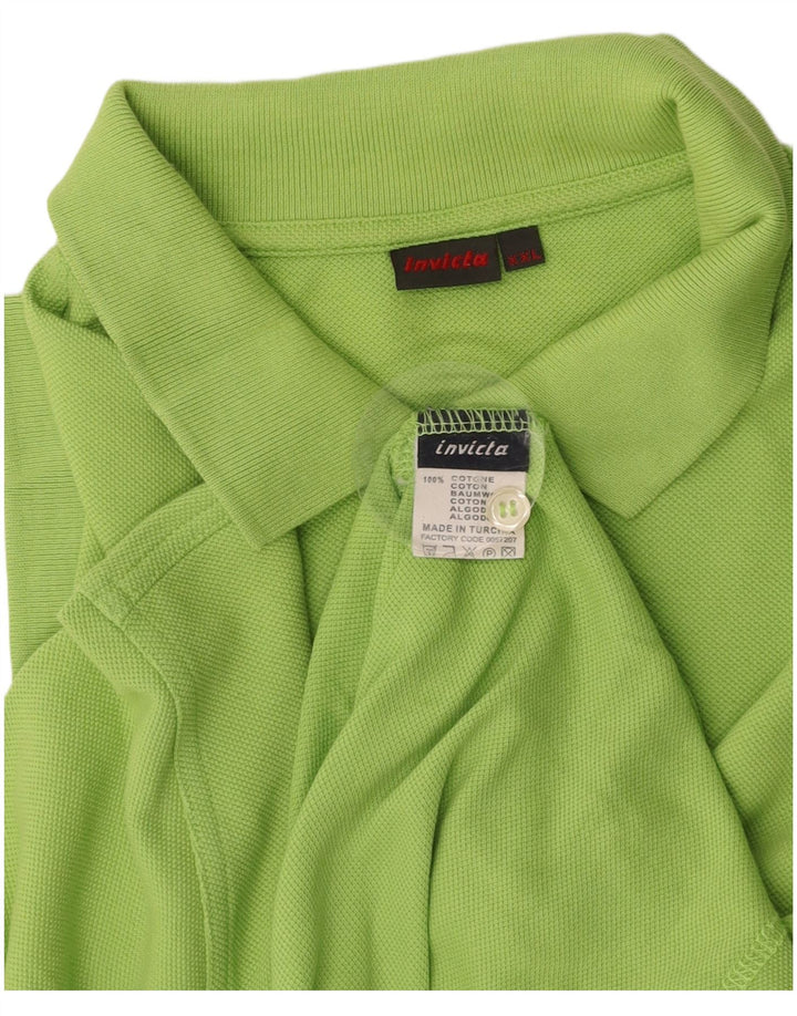 INVICTA Mens Polo Shirt 2XL Green Cotton
