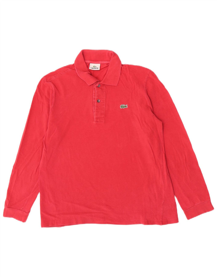 Lacoste Langærmet Polo Shirt til mænd Størrelse 4 Medium Rød Bomuld