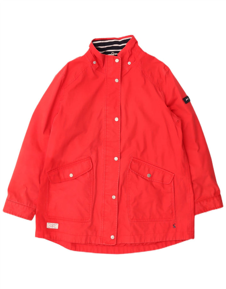 Joules Dame Oversized Vandtæt Jakke UK 16 Large Rød Polyester