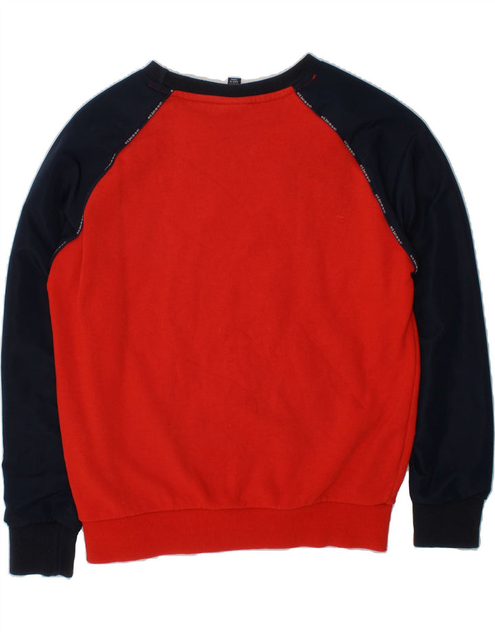 ELLESSE Boys Sweatshirt Jumper 10-11 Years Red Colourblock Cotton Vintage Ellesse and Second-Hand Ellesse from Messina Hembry 