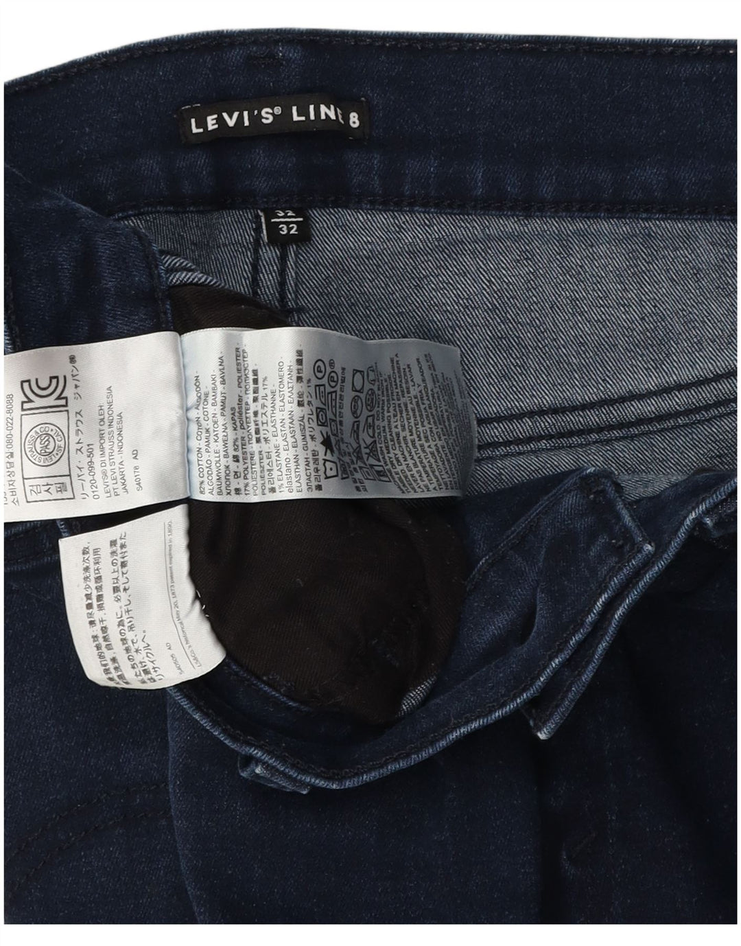 Levi's Slim Jeans til kvinder W32 L26 Marineblå bomuld