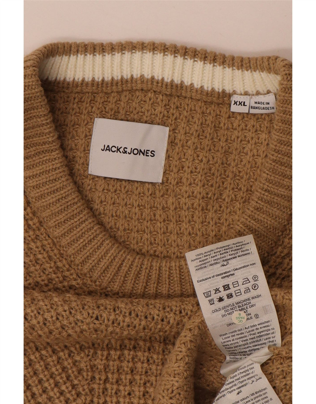 JACK & JONES Herre Crew Neck Jumper Sweater 2XL Brun Akryl