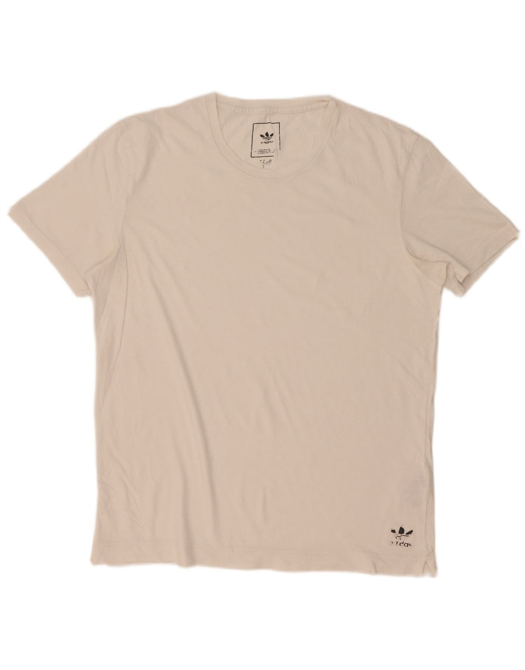 Adidas Herre T-Shirt Top Medium Hvid Bomuld