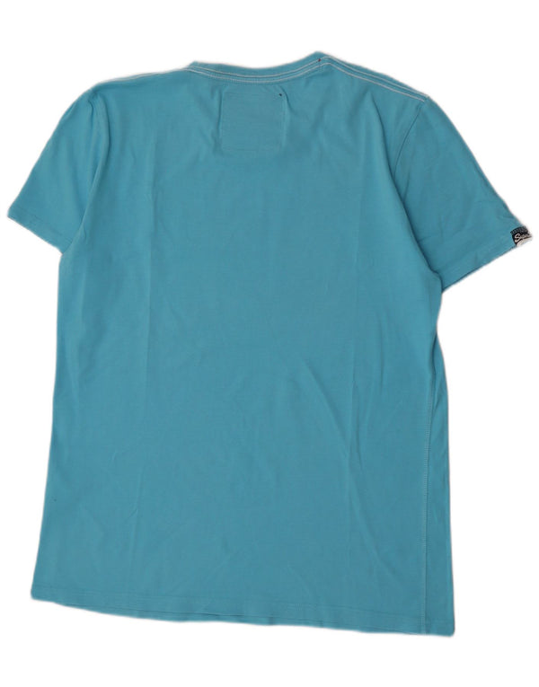 Superdry Herre almindelig grafisk T-shirt top XL blå bomuld