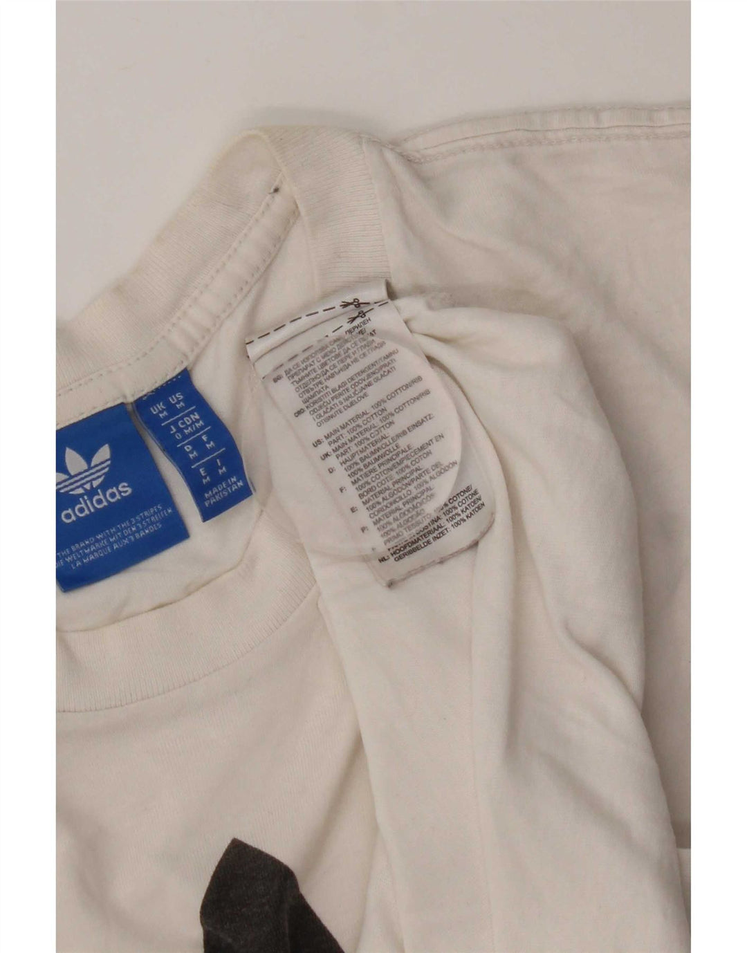 Adidas Grafisk T-shirt top til mænd Medium hvid bomuld