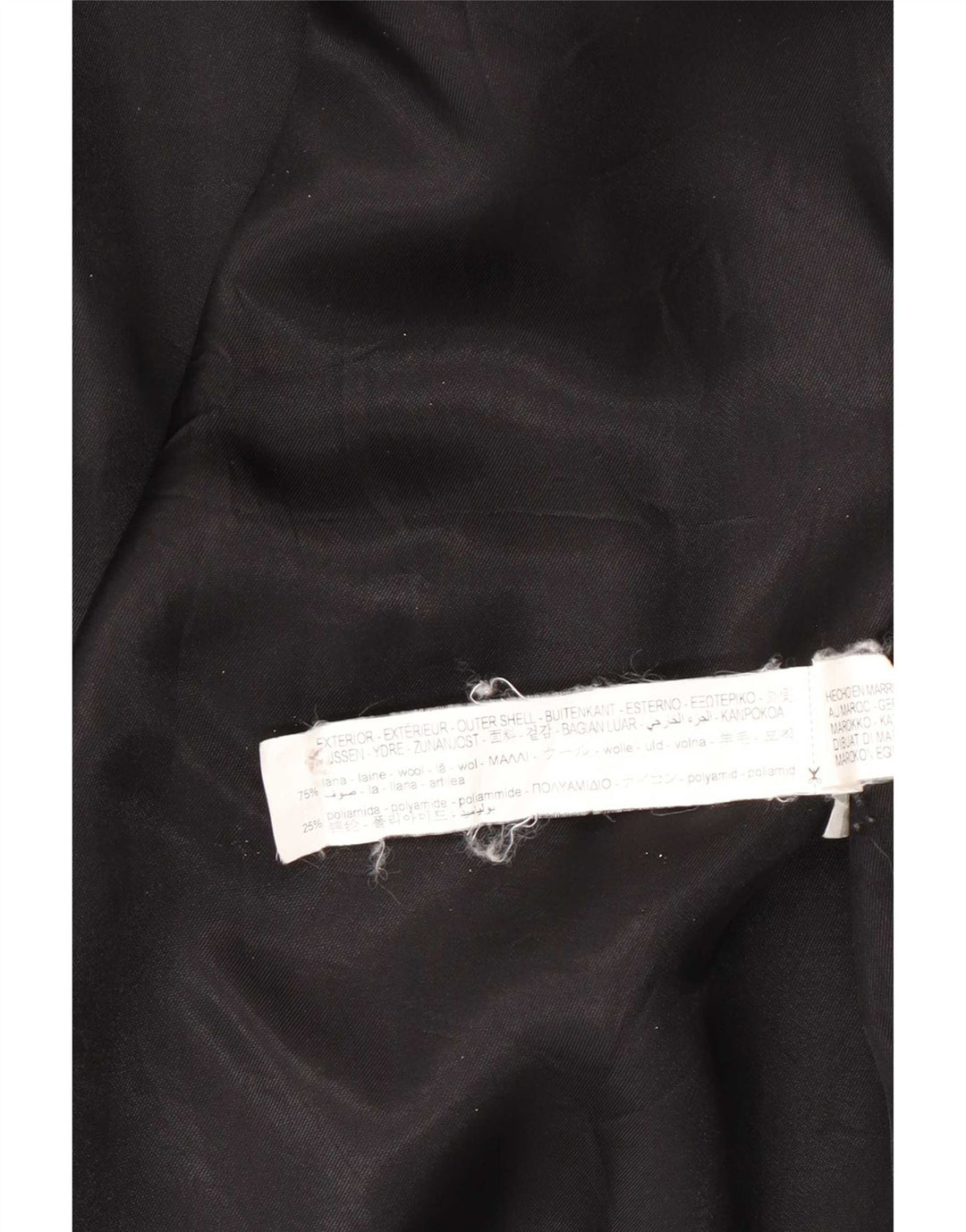 Zara Dame Oversized Overfrakke UK 14 Medium Sort Uld