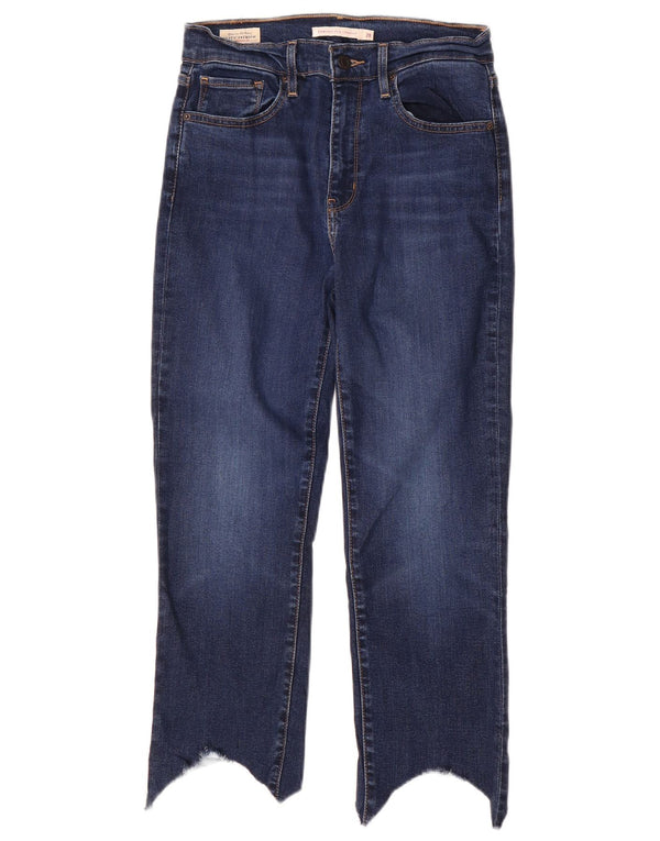 Levi's Womens 724 Crop Højtaljede lige jeans W28 L23 Blå