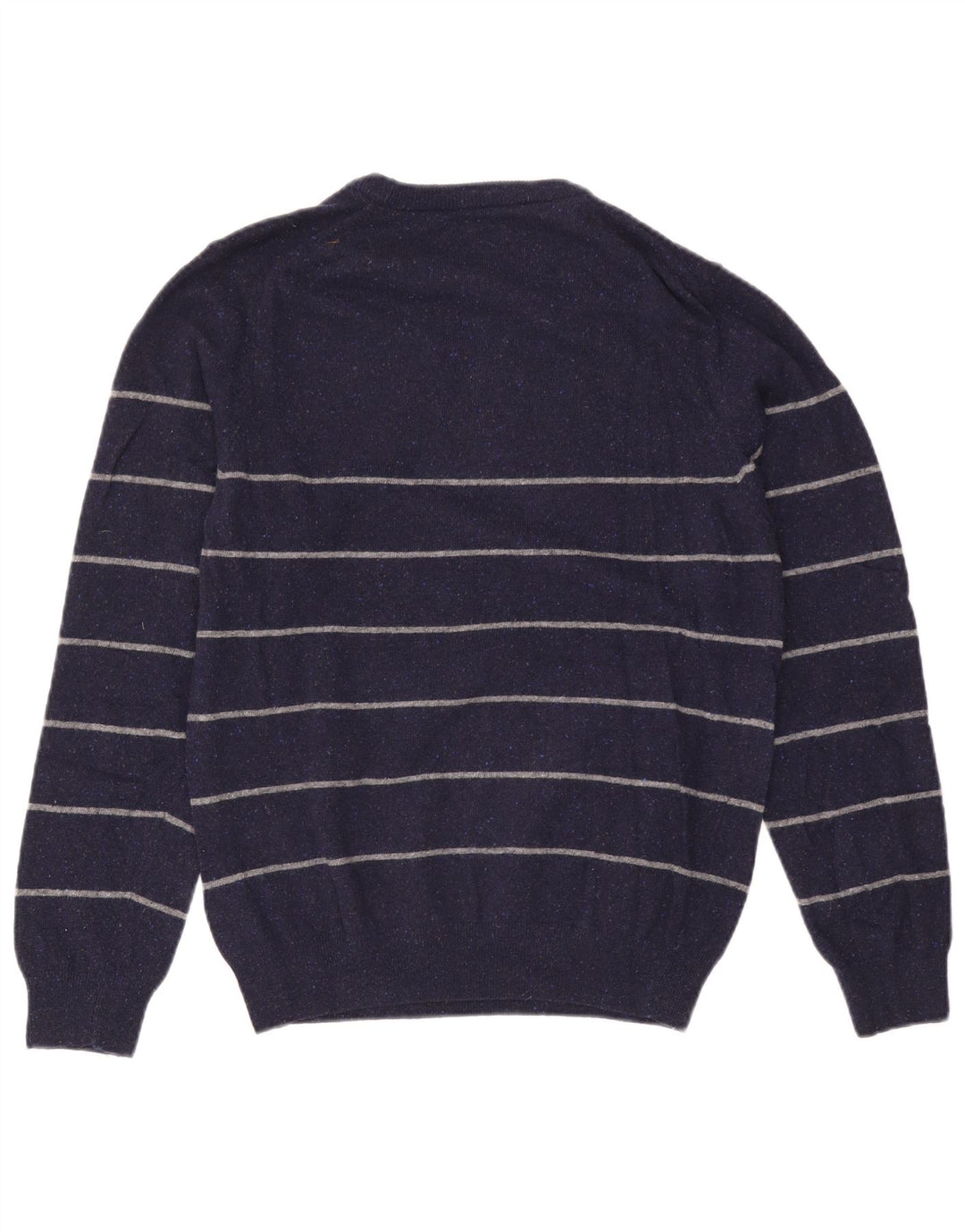 Gant herre rund hals sweater mellem marineblå stribet uld