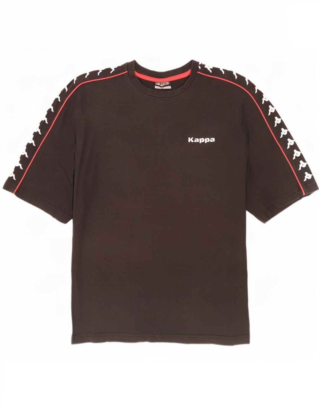 Kappa Herre Grafisk T-Shirt Top XL Sort Bomuld