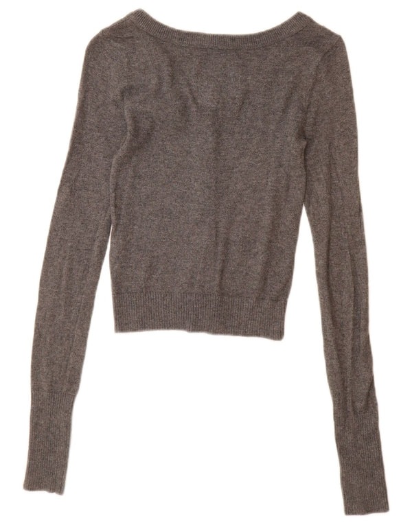 Abercrombie & Fitch Girls Crop cardigan sweater 11-12 år stor grå