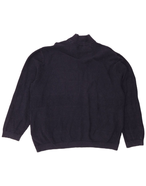 Blue Harbor herre cardigan sweater 3XL marineblå bomuld