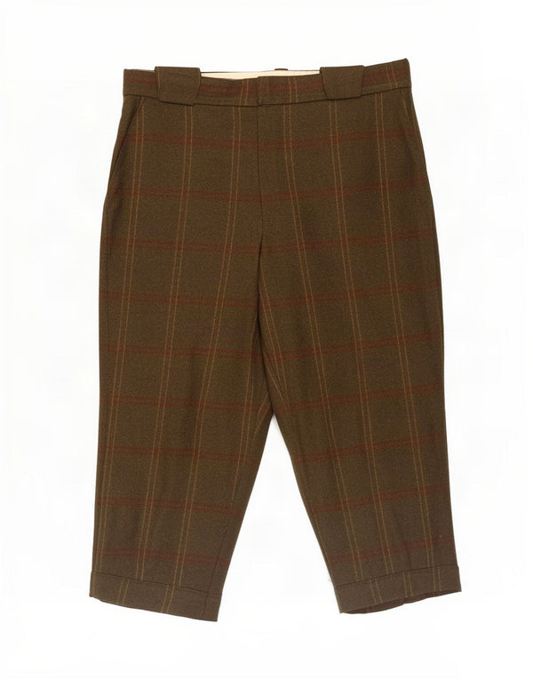 Barbour Herre Bermuda Shorts W38 XL Khaki Plaid Ny Uld