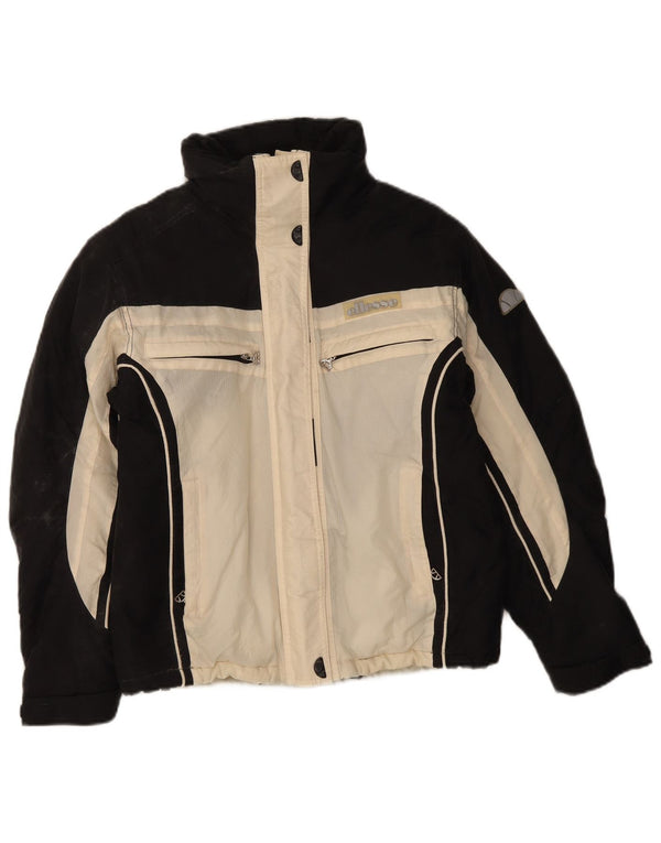 Ellesse Womens Oversized Windbreaker Jacket UK 10 Small Black Colourblock