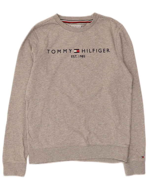 Tommy Hilfiger Drenge Grafisk Sweatshirt Jumper 11-12 år Grå Flecked