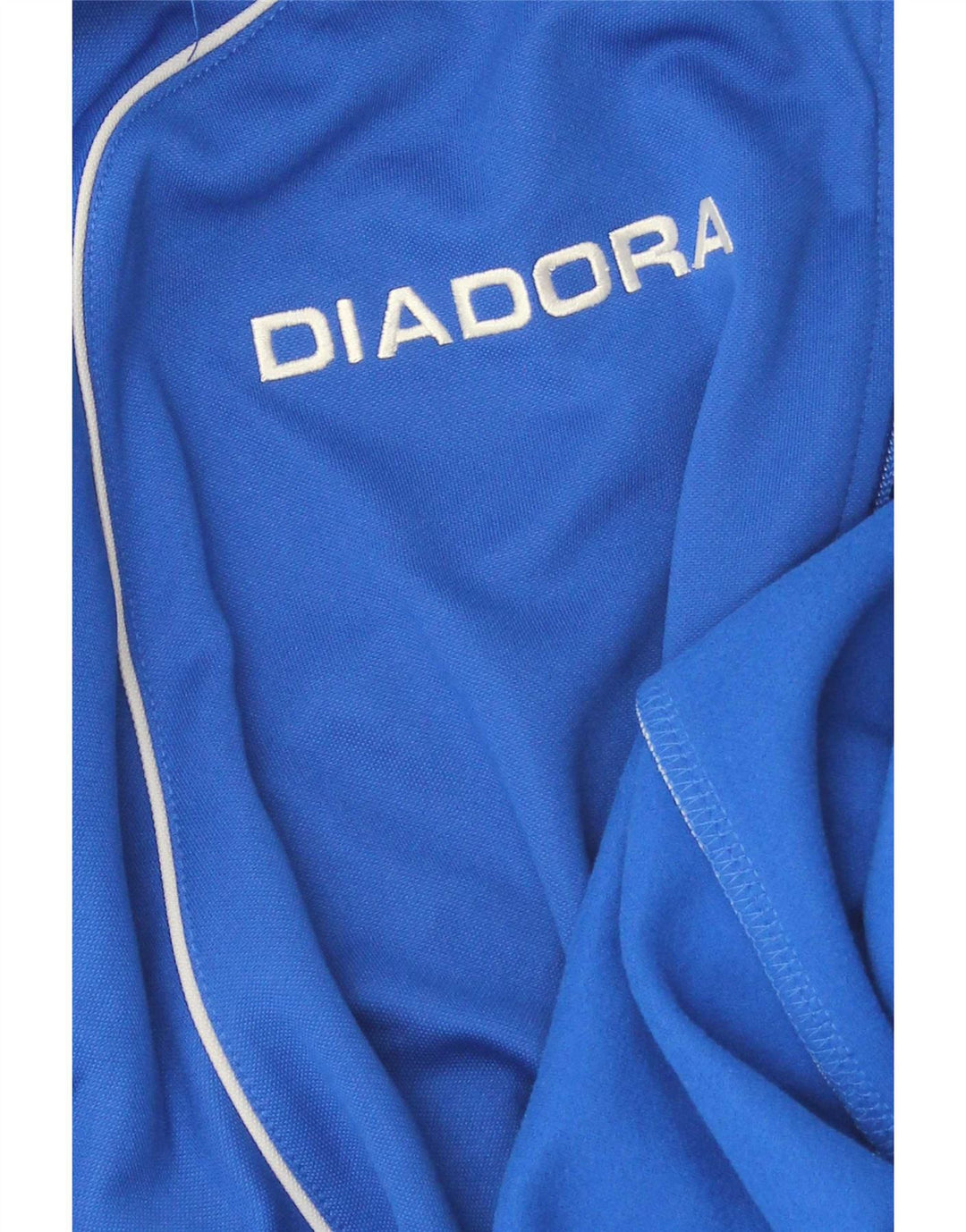 Diadora Herre Zip Neck Pullover Træningsdragt Top XL Blå Polyester