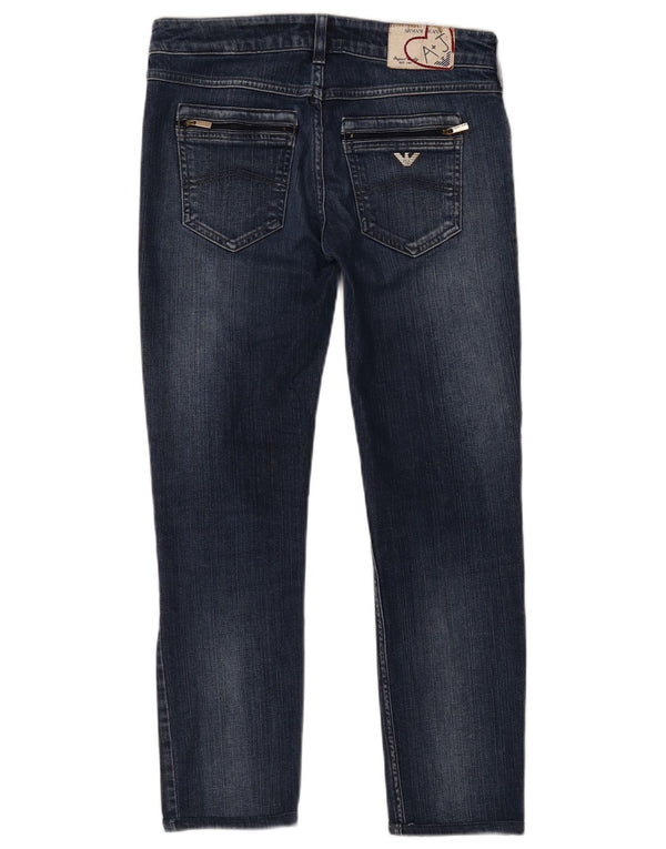Armani Dame Slim Jeans W28 L26 Marineblå Bomuld