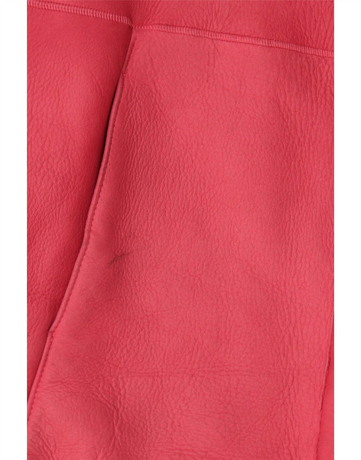 Jake's Dame Loose Fit Shearling Jacket EU 36 Small Pink Læder