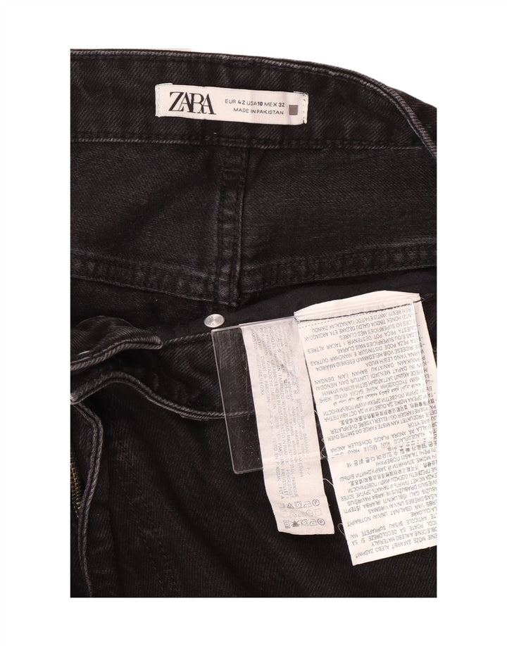 ZARA Womens Straight Jeans EU 42 Large W32 L28 Black Cotton Vintage Zara and Second-Hand Zara from Messina Hembry 