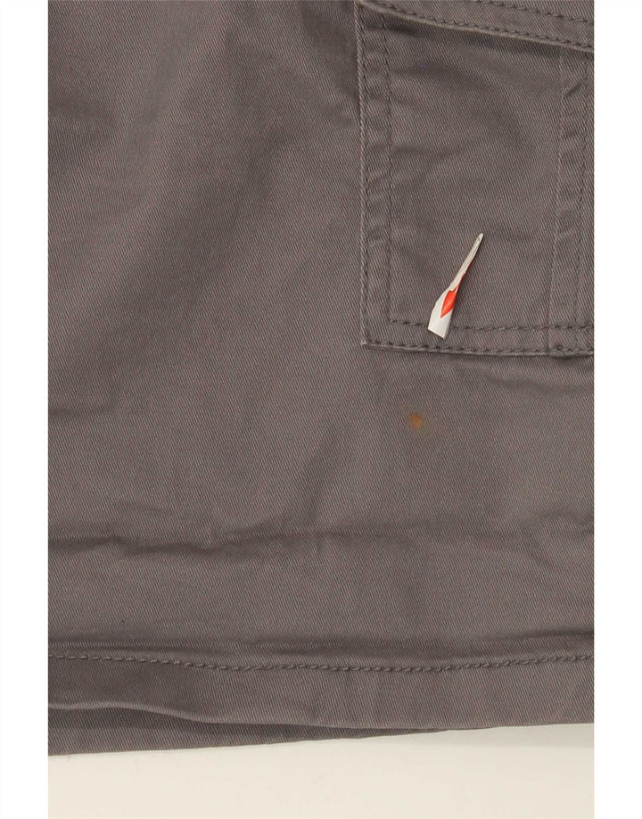 Bænk Dame Cargo Shorts UK 12 Medium W30 Grå Bomuld