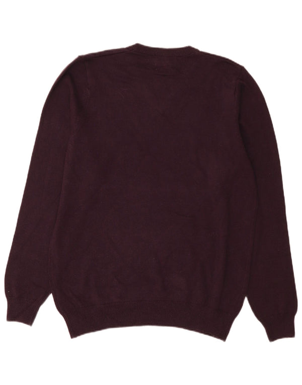 Marks & Spencer Herre V-hals sweater Medium Lilla Bomuld
