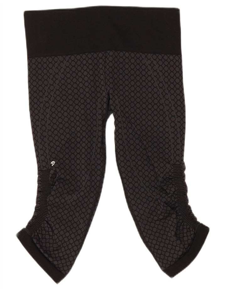 Lululemon Dame Capri Leggings US 6 Medium Grå Geometrisk Nylon