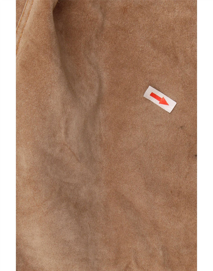 Vintage dame 3-knaps ruskindsblazerjakke UK 12 medium brun