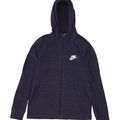NIKE Mens Zip Hoodie Sweater Medium Navy Blue Cotton Vintage Nike and Second-Hand Nike from Messina Hembry 