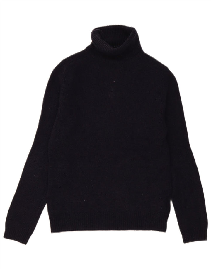 Massimo Dutti Dame Rullehals Sweater UK 12 Medium Navy Blue