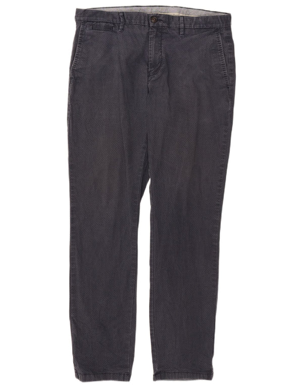 Tommy Hilfiger Herre Lige Chino Bukser W36 L32 Marineblå Plettet