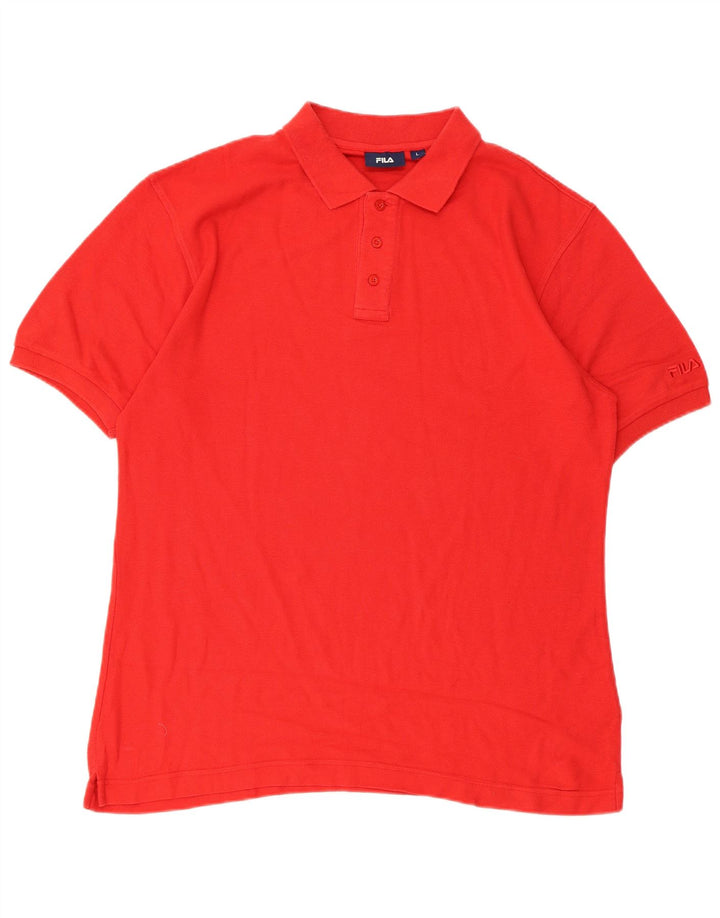 Fila Herre Polo Shirt Stor Rød Bomuld