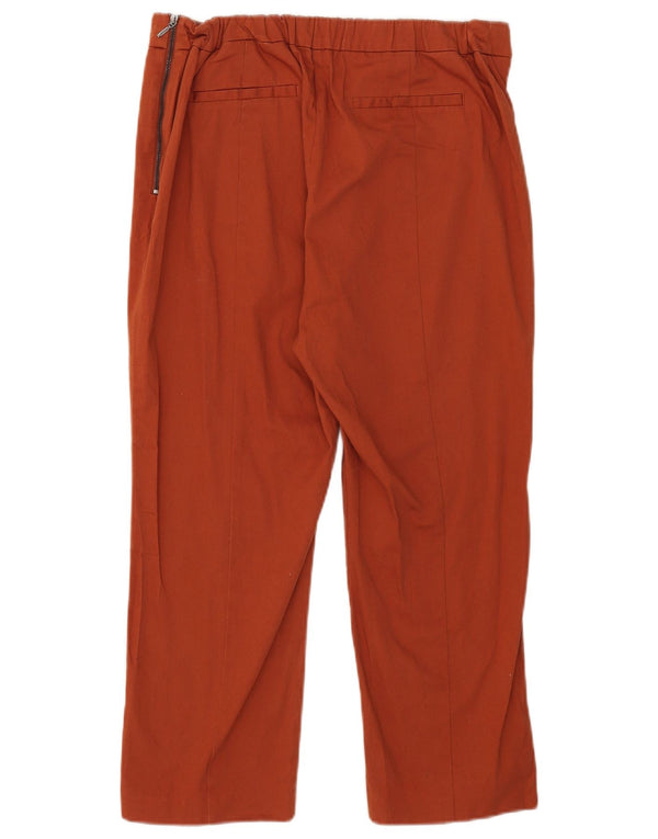 M&Co Dame Højtalje Lige Capri Bukser UK 18 XL W32 L23 Brun