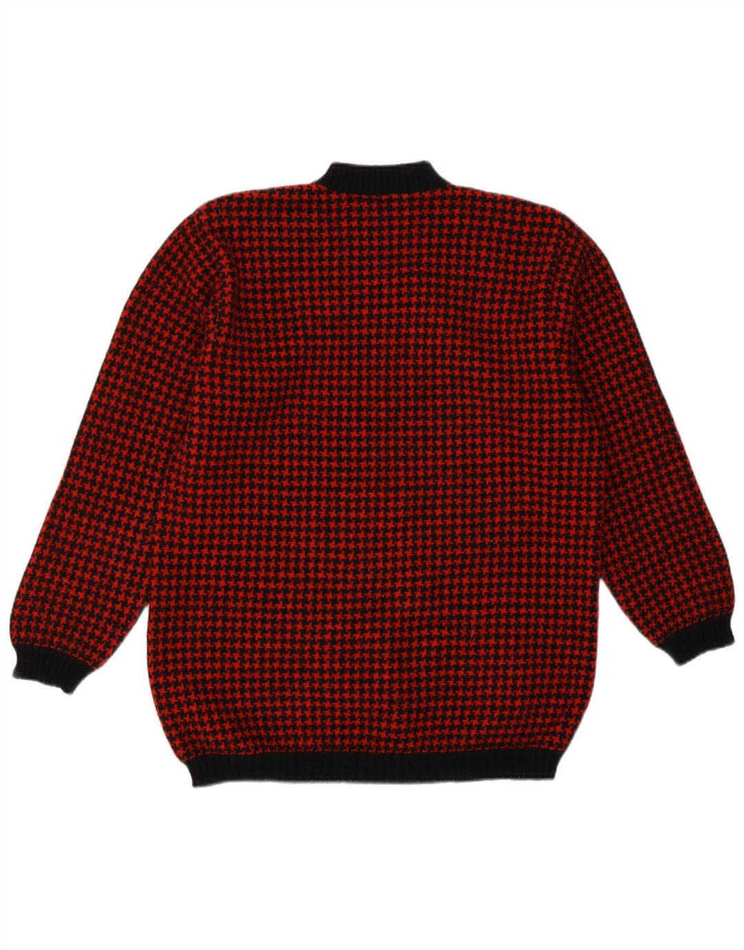 Benetton Dame Turtle Neck Jumper Sweater UK 14 Medium Rød Retro