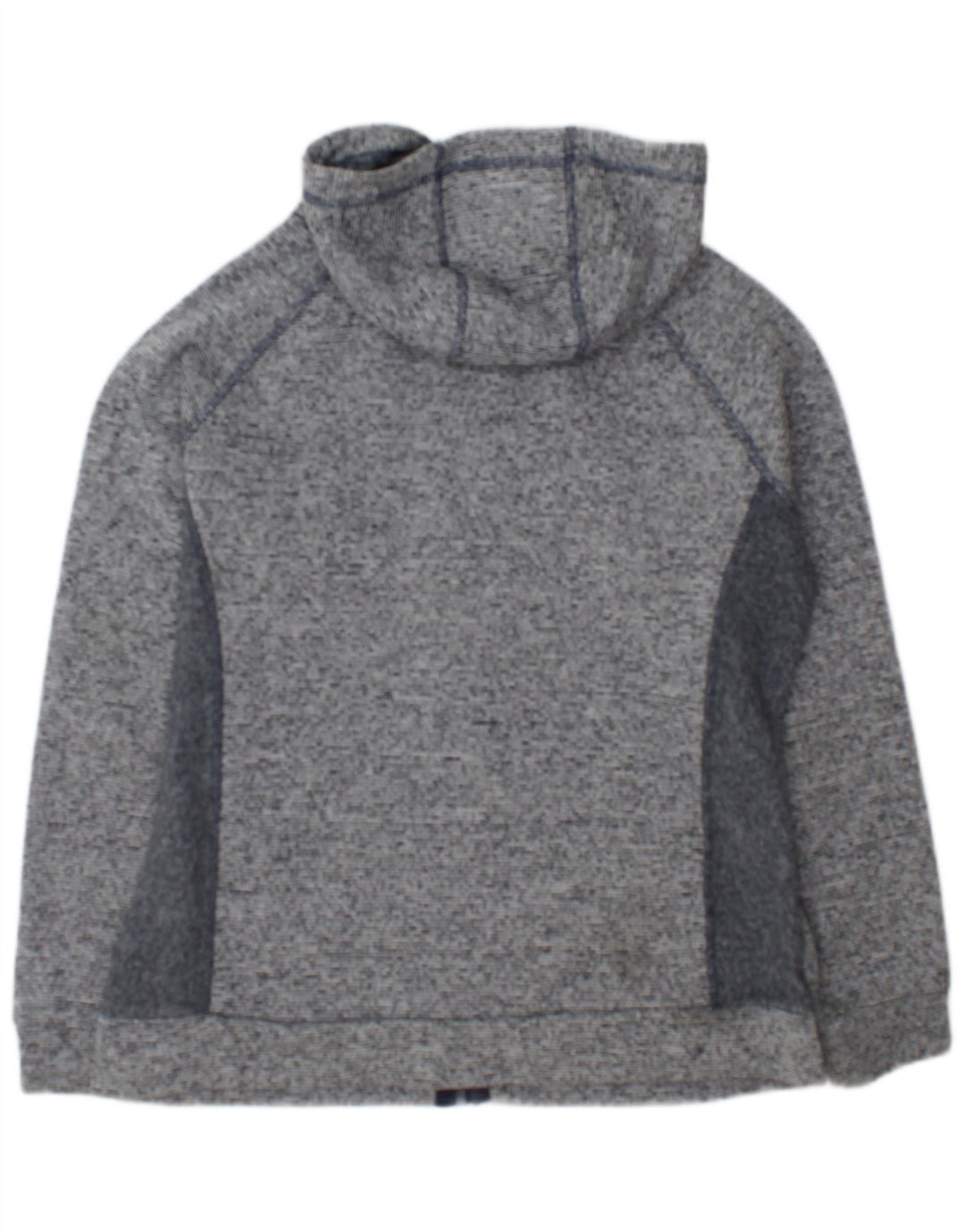 Weird Fish Kvinders Zip Hoodie Sweatshirt UK 14 Large Grå Mønstret Polyester