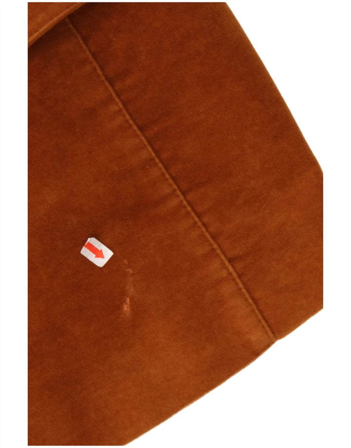 VINTAGE dobbeltradet blazerjakke til kvinder UK 16 Stor brun bomuld