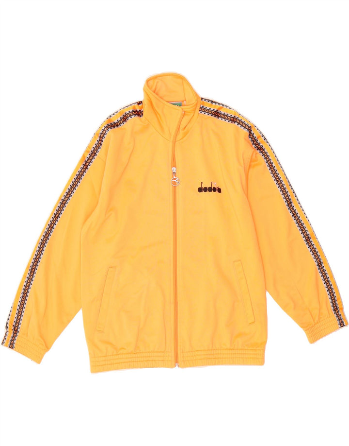 DIADORA Womens Graphic Tracksuit Top Jacket IT 40 Small Orange Polyester Vintage Diadora and Second-Hand Diadora from Messina Hembry 