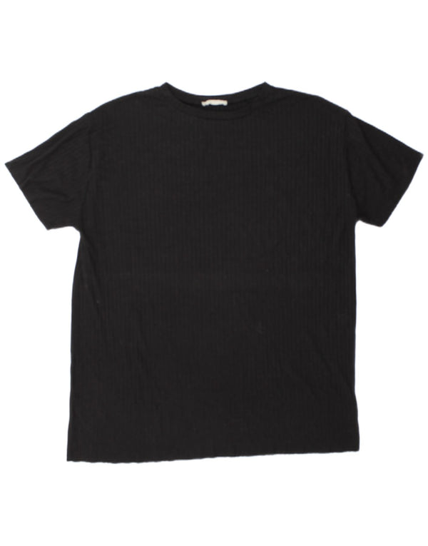 Zara Dame Oversized T-Shirt Top UK 14 Medium Sort Polyester