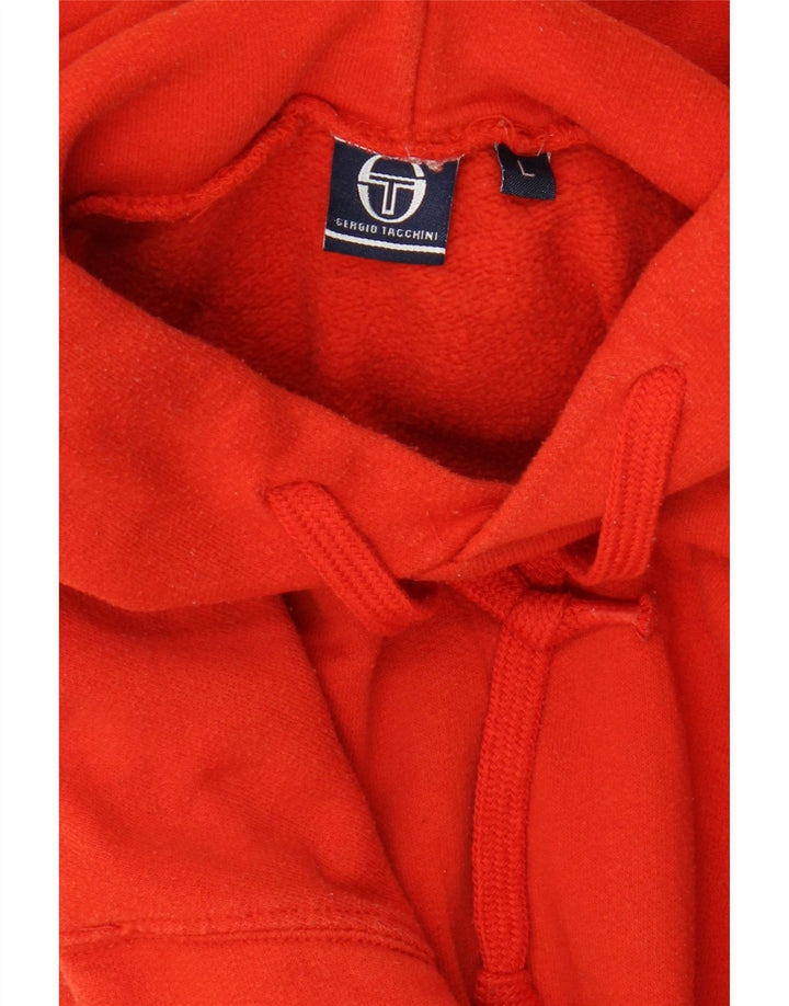 SERGIO TACCHINI Womens Hoodie Jumper UK 16 Large Red Vintage Sergio Tacchini and Second-Hand Sergio Tacchini from Messina Hembry 