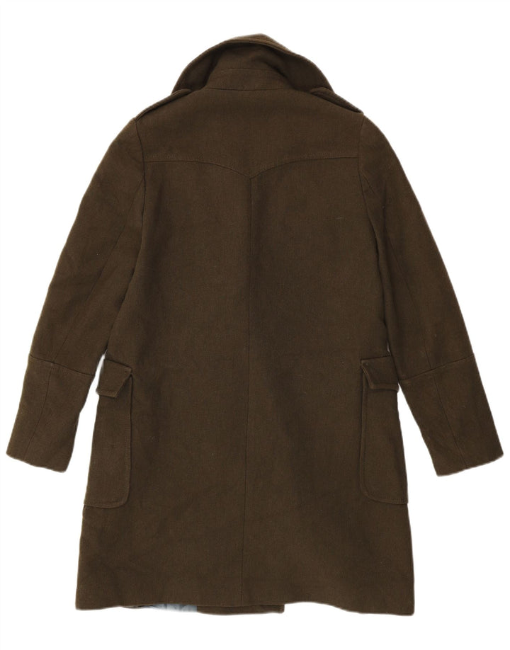 Zara Dame Dobbeltradet Frakke UK 10 Small Khaki