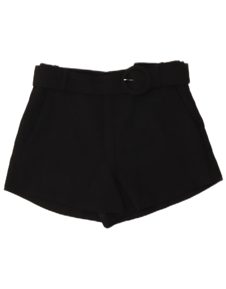 Zara højtaljede chinoshorts til kvinder Small W26 sort polyester