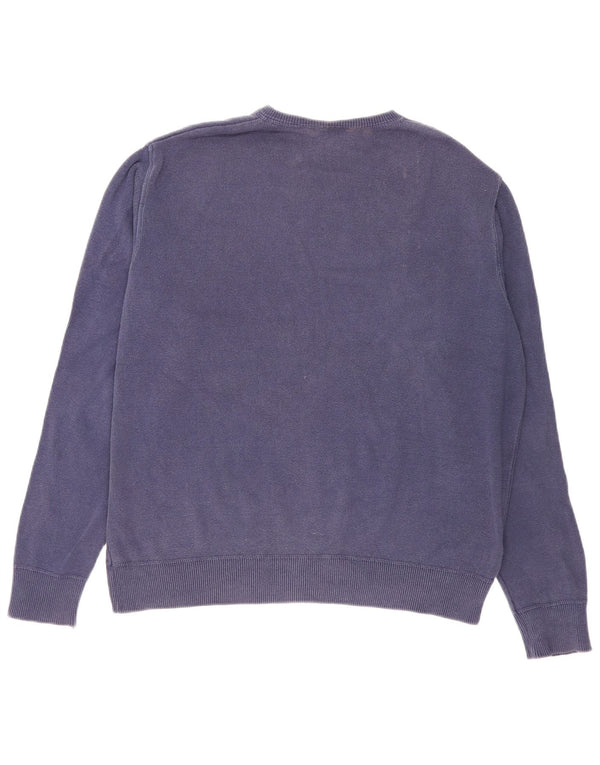 Carhartt Mens V-Neck Jumper Sweater 2XL Navy Blue